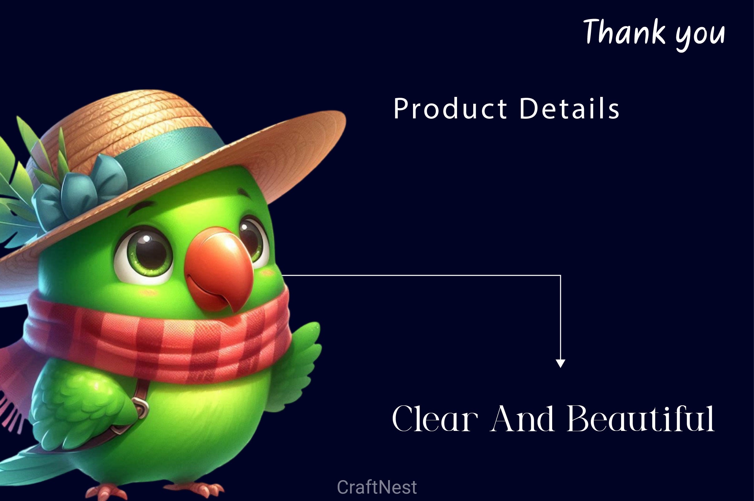 Cute Funny Green Parrot Clipart Bundle - CraftNest - Digital Crafting and Art