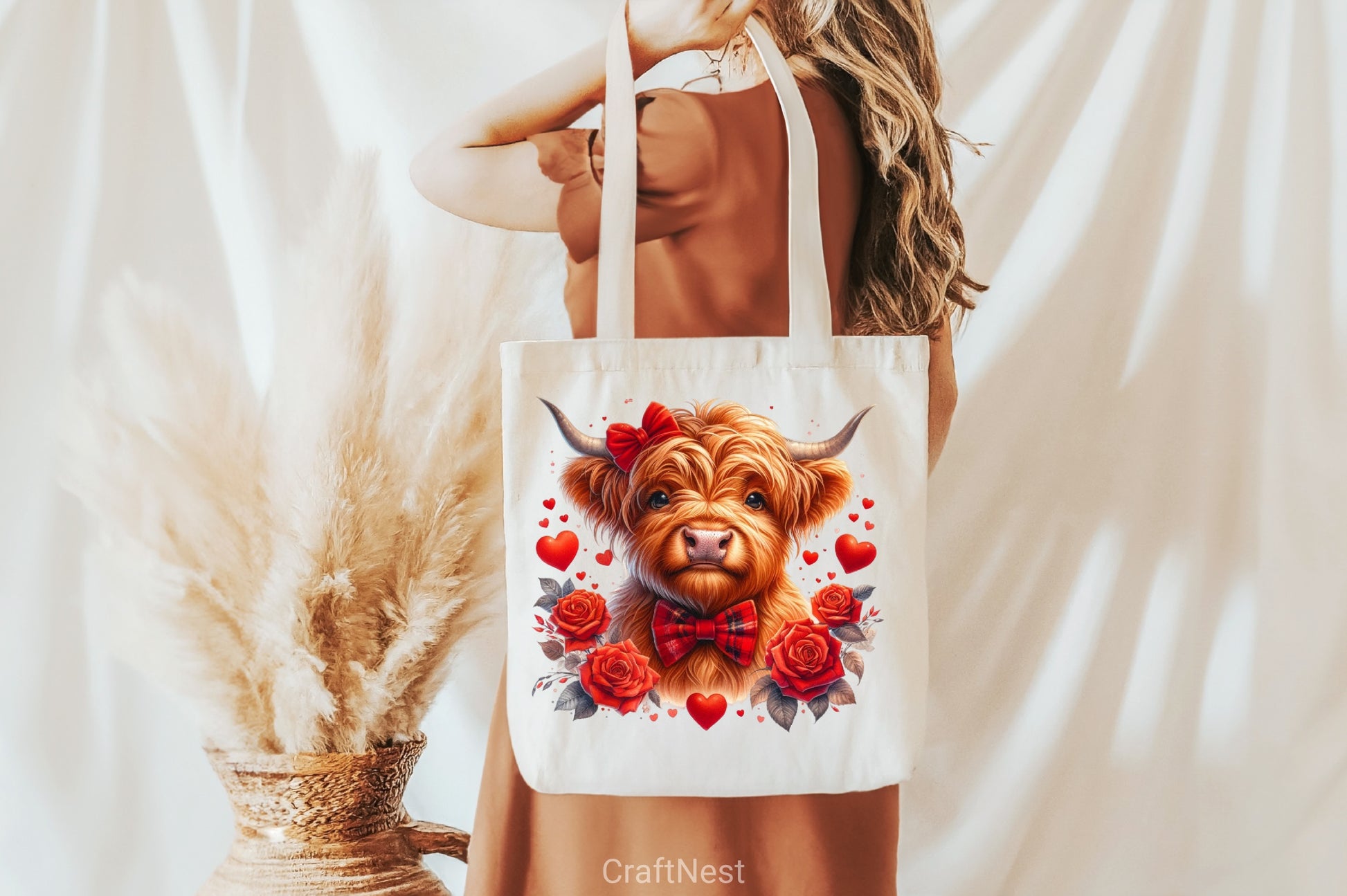 Valentine's Day Highland Cows Clipart Bundle - CraftNest - Digital Crafting and Art