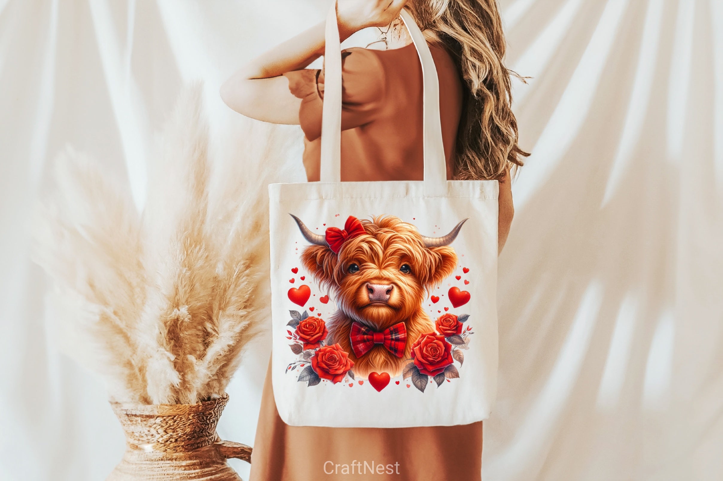 Valentine's Day Highland Cows Clipart Bundle - CraftNest - Digital Crafting and Art