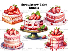 Strawberry Cake Clipart - CraftNest