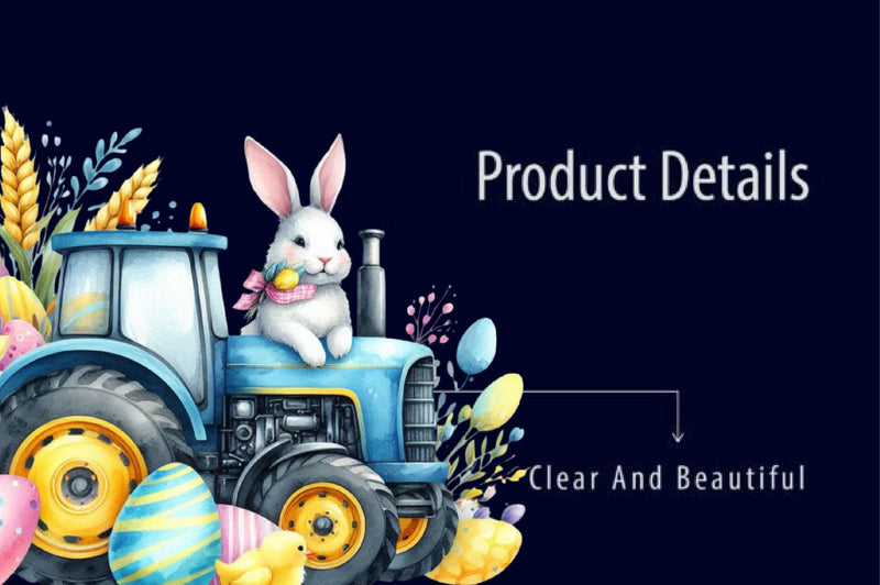 Easter Tractor Clipart Bundle - CraftNest - Digital Crafting and Art