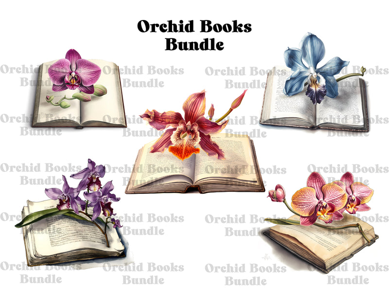 Orchid Books Clipart - CraftNest