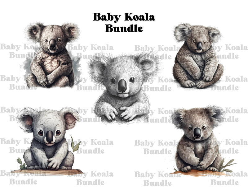 Baby Koalas Clipart - CraftNest