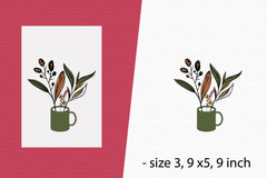 Flowers Card Flowers Illustrations With Recycled Envelope Bundle - CraftNest - Digital Crafting and Art