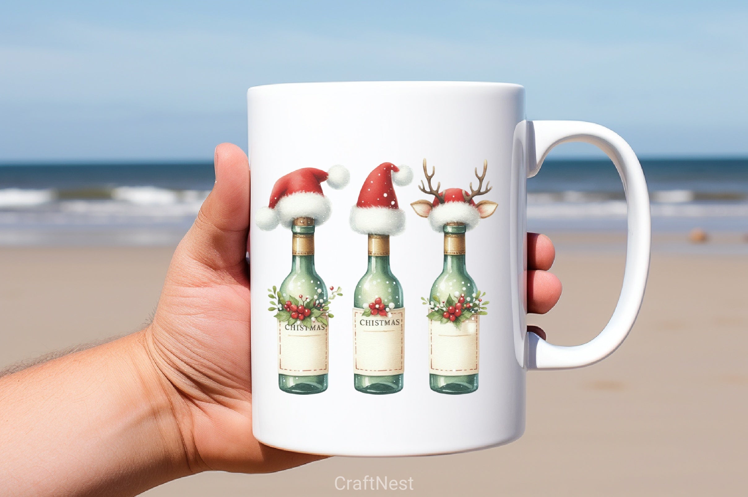 Beer Christmas Funny Clipart Bundle - CraftNest - Digital Crafting and Art