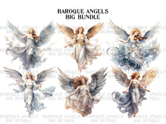 Baroque Angels Clipart - CraftNest