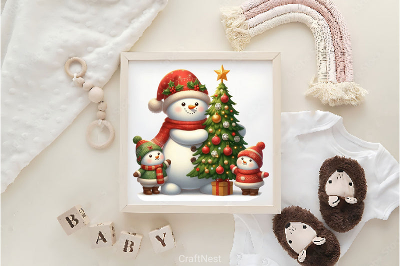Christmas Snowman Clipart Bundle 7 - CraftNest - Digital Crafting and Art