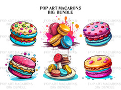 Pop Art Macarons Clipart - CraftNest