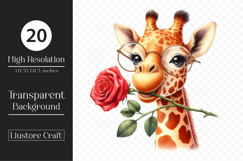 Giraffe Clipart Bundle 3 - CraftNest - Digital Crafting and Art