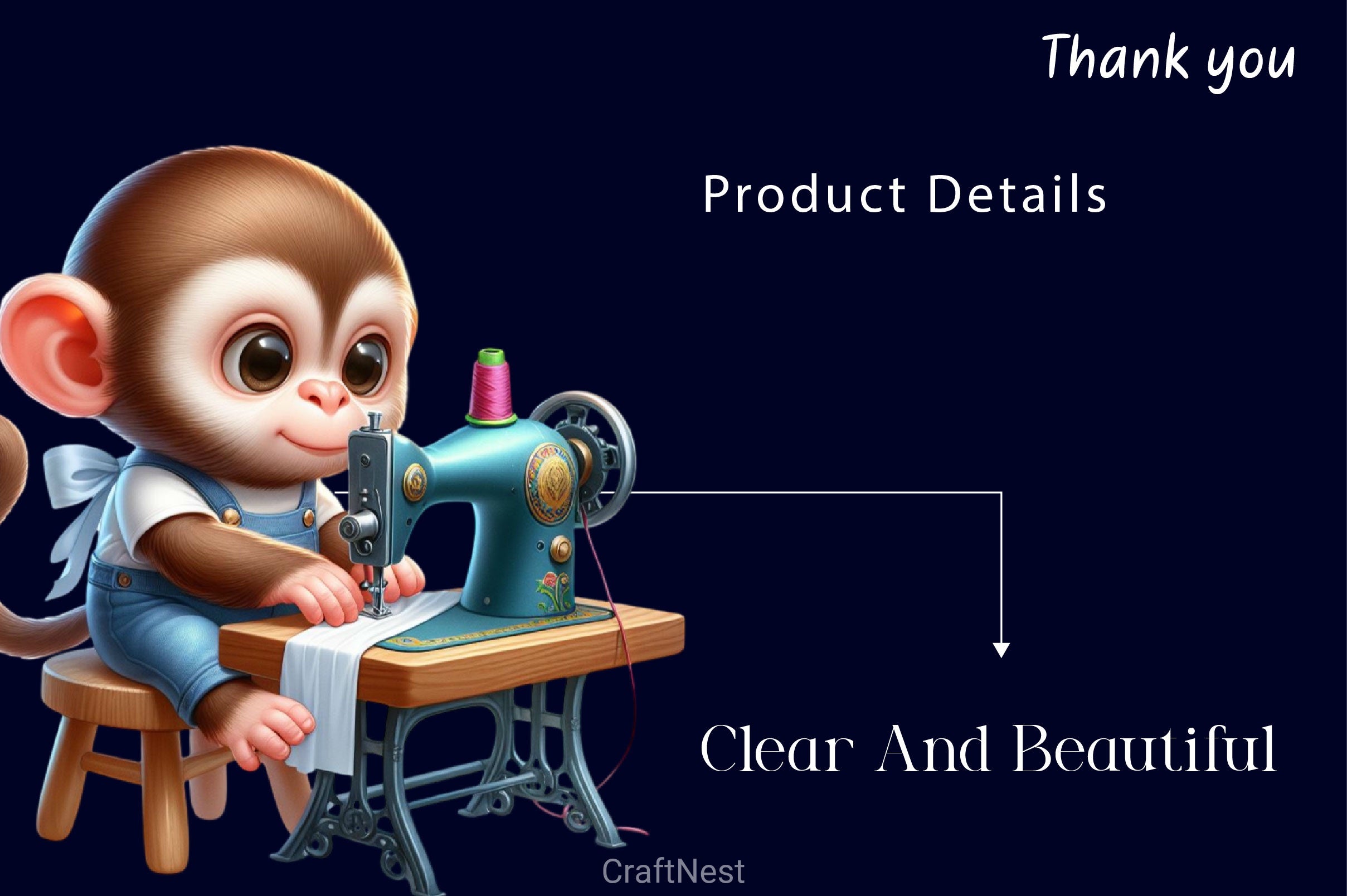 Cute Tailor Animals Clipart Bundle 2 - CraftNest - Digital Crafting and Art