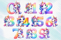 Cute Unicorn Alphabet Clipart Bundle - CraftNest - Digital Crafting and Art