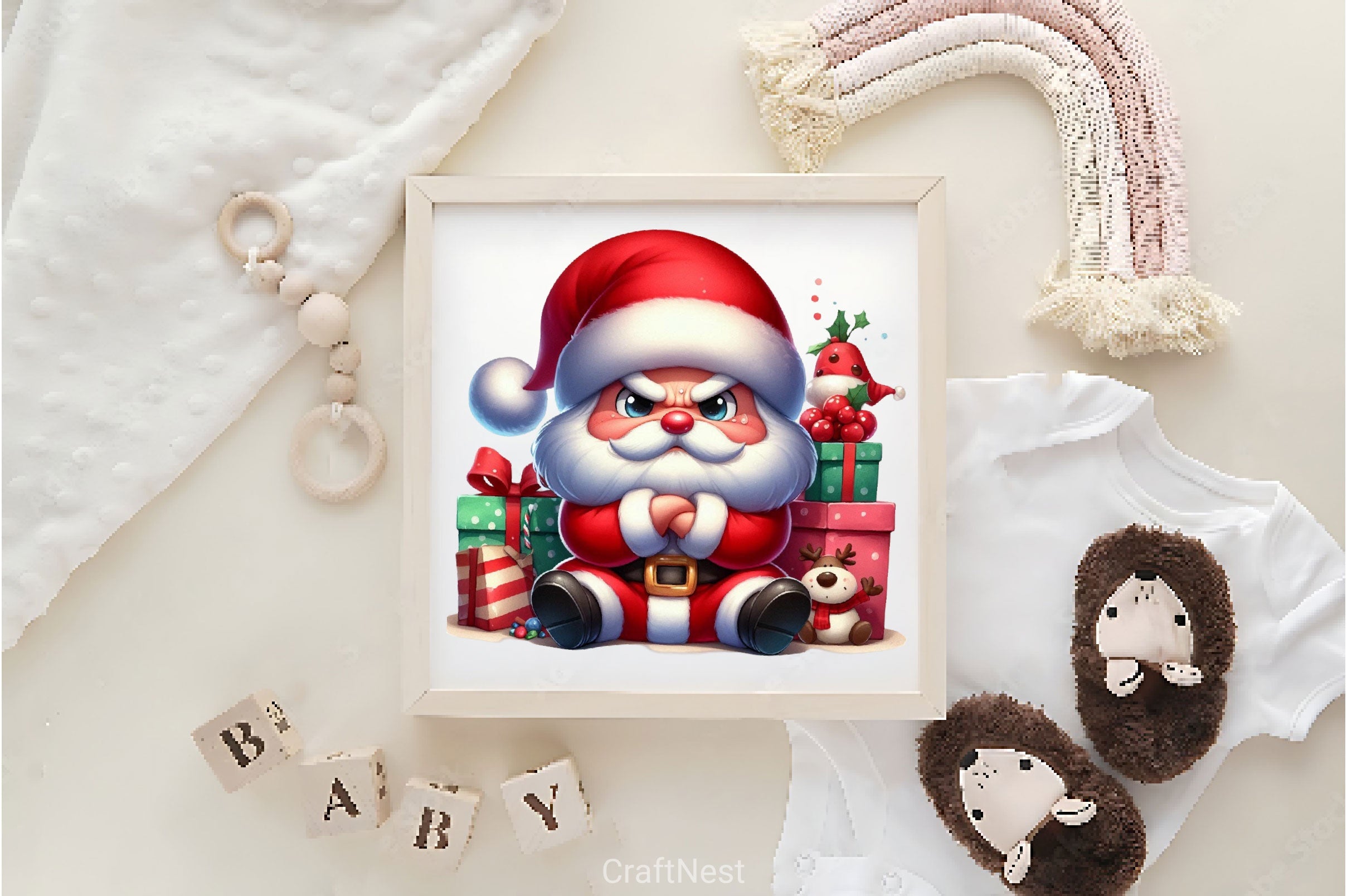 Christmas Grumpy Santa Clipart Bundle - CraftNest - Digital Crafting and Art
