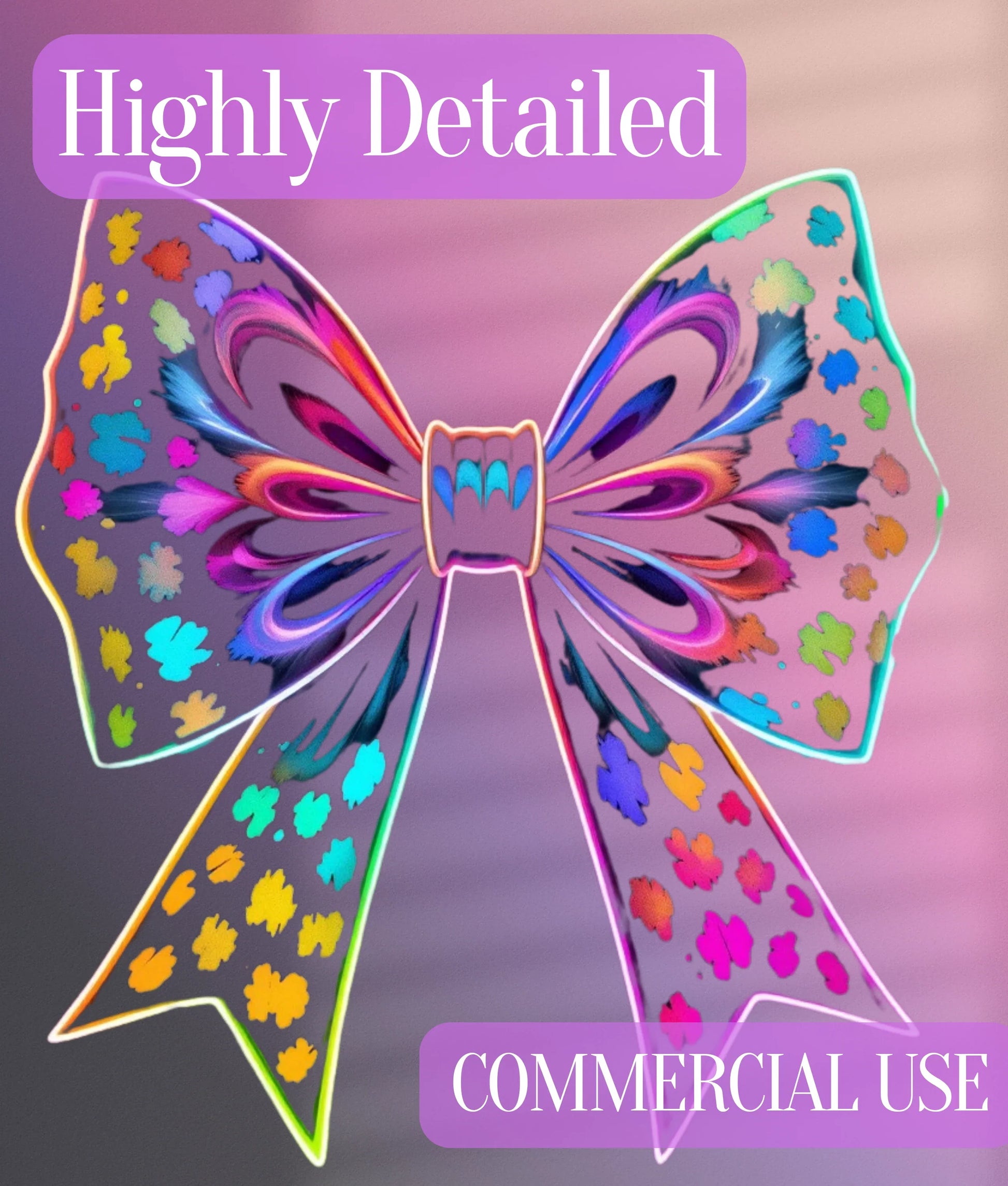 Neon Leopard Print Bow Clipart Bundle - CraftNest - Digital Crafting and Art