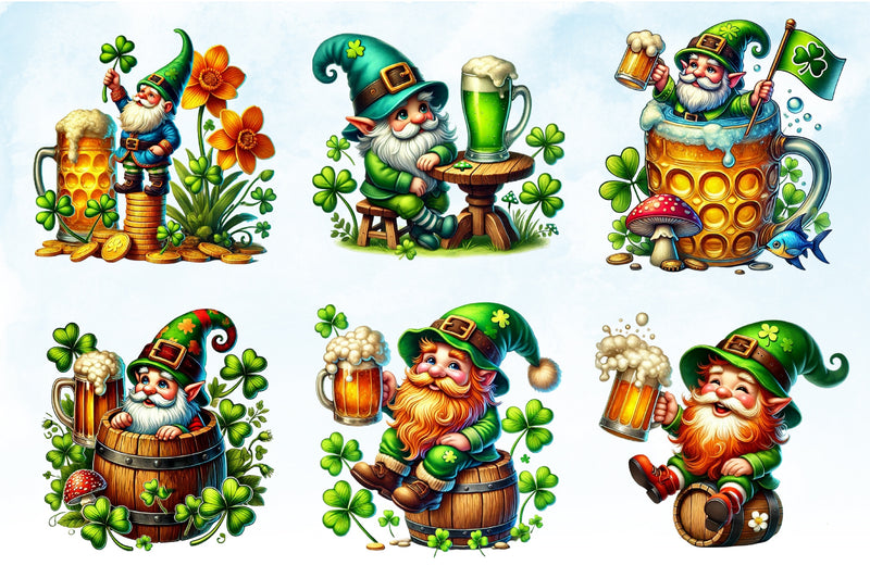 Lucky Gnomes St. Patrick's Day Clipart Bundle - CraftNest - Digital Crafting and Art