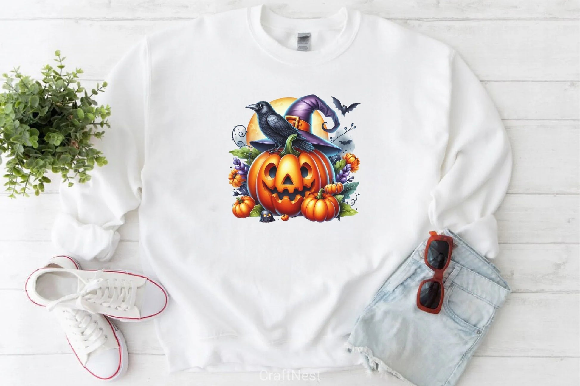 Cute Ravens Halloween Clipart Bundle - CraftNest - Digital Crafting and Art