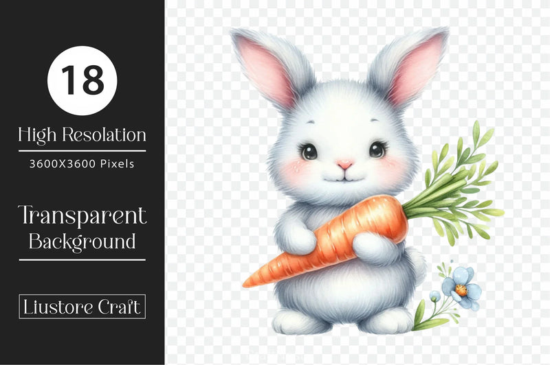 Easter Bunny Clipart Bundle 27 - CraftNest - Digital Crafting and Art