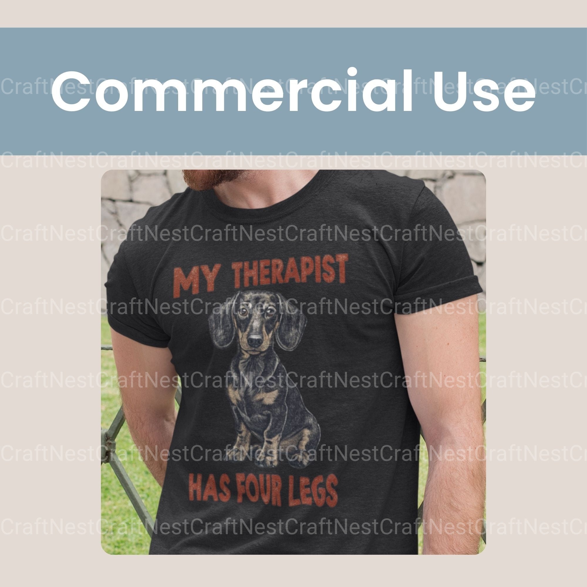 My Therapist Has Four Legs Dachshund Clipart Bundle - CraftNest - Digital Crafting and Art