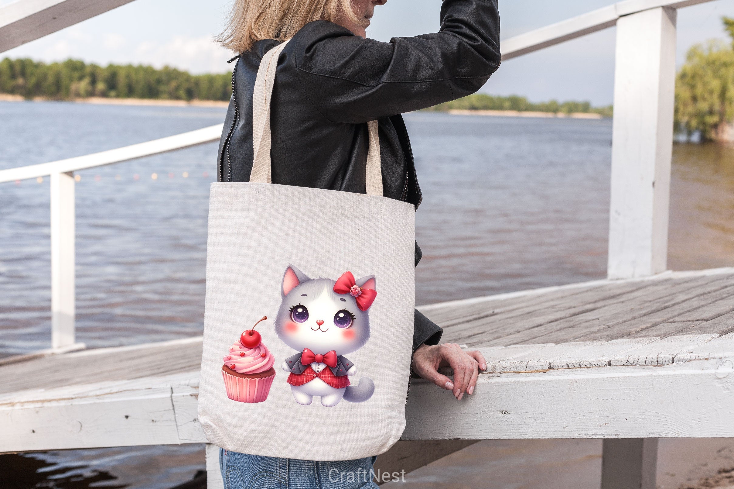 Cat Love Cupcake Valentine Clipart Bundle - CraftNest - Digital Crafting and Art