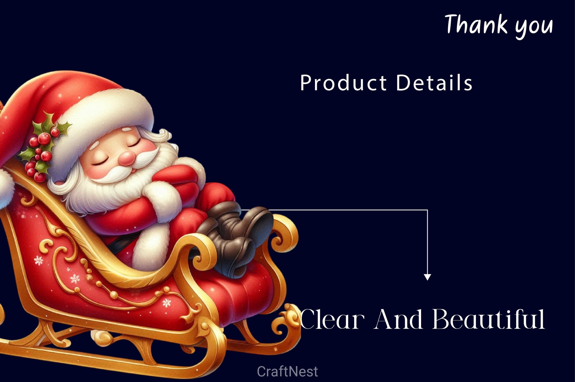 Sleeping Christmas Santa Claus Clipart Bundle 2 - CraftNest - Digital Crafting and Art
