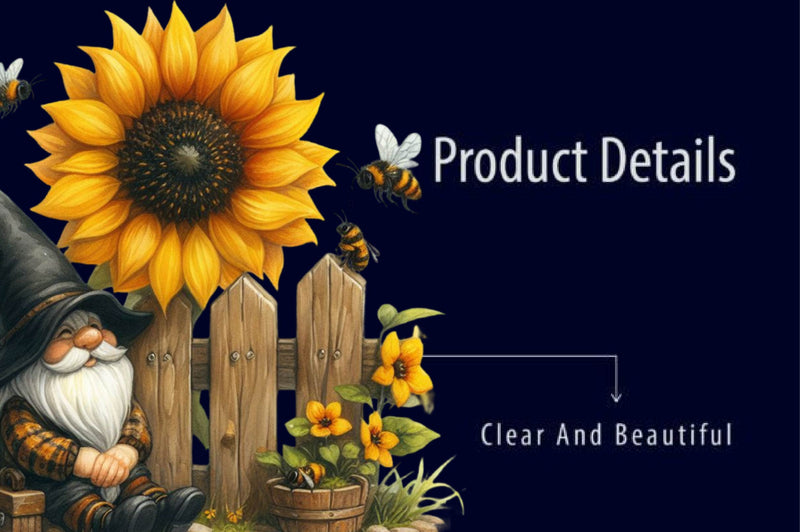 Sunflower Gnomes Clipart Bundle 2 - CraftNest - Digital Crafting and Art