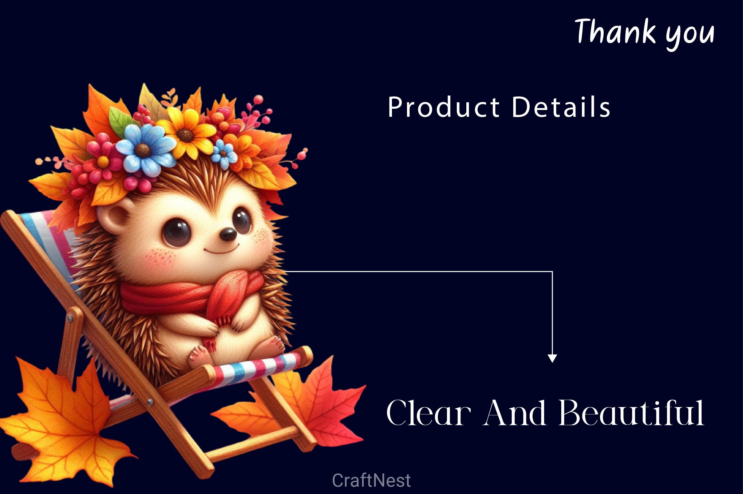 Autumn Cute Hedgehog Clipart Bundle 2 - CraftNest - Digital Crafting and Art