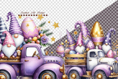 Easter Gnome Truck Clipart Bundle - CraftNest - Digital Crafting and Art