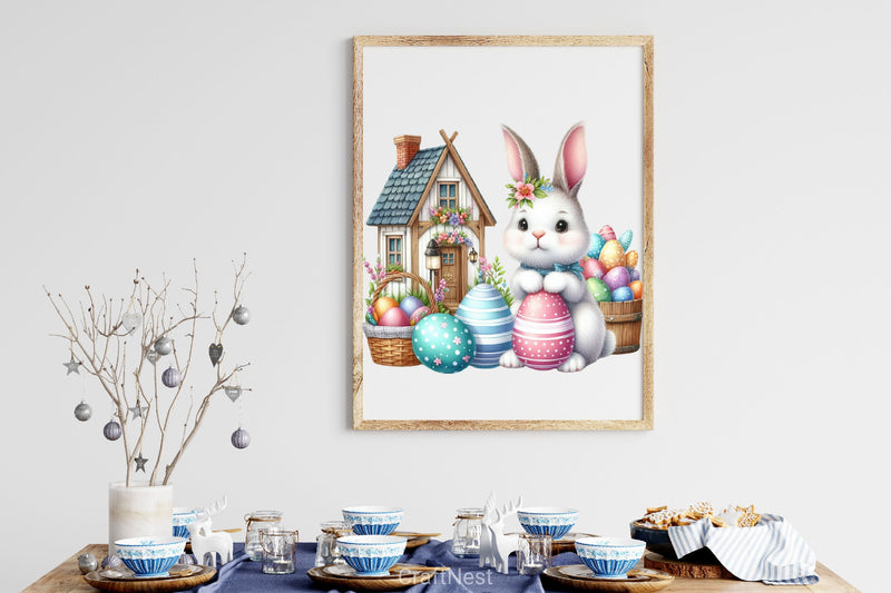 Easter Bunny House Clipart Bundle 3 - CraftNest - Digital Crafting and Art