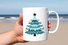 Blue Christmas Tree Clipart Bundle - CraftNest - Digital Crafting and Art