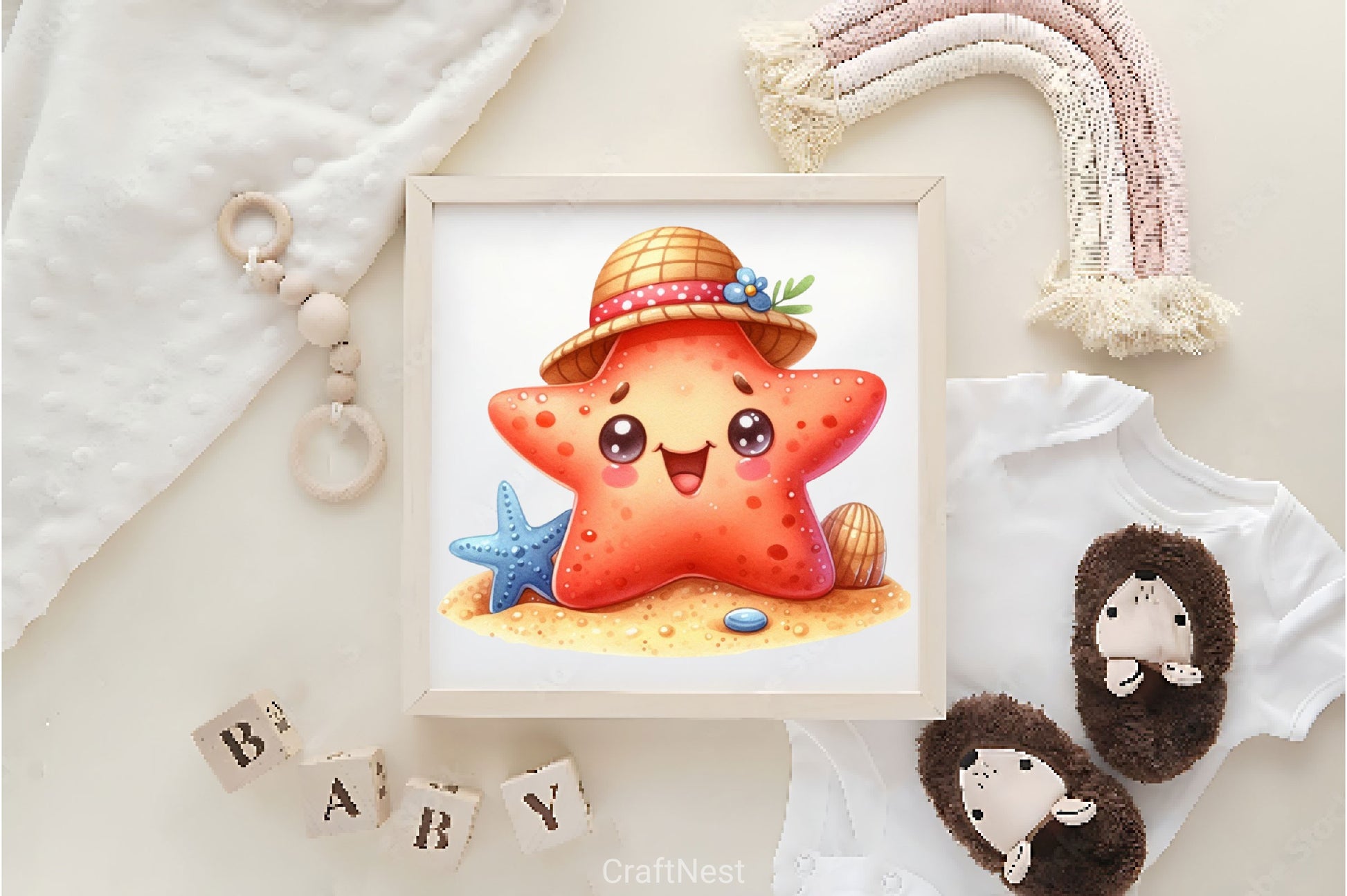 Smiling Starfish Beach Clipart Bundle 2 - CraftNest - Digital Crafting and Art