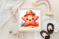 Smiling Starfish Beach Clipart Bundle 2 - CraftNest - Digital Crafting and Art