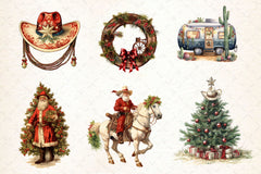 Western Christmas Clipart Bundle 2 - CraftNest - Digital Crafting and Art