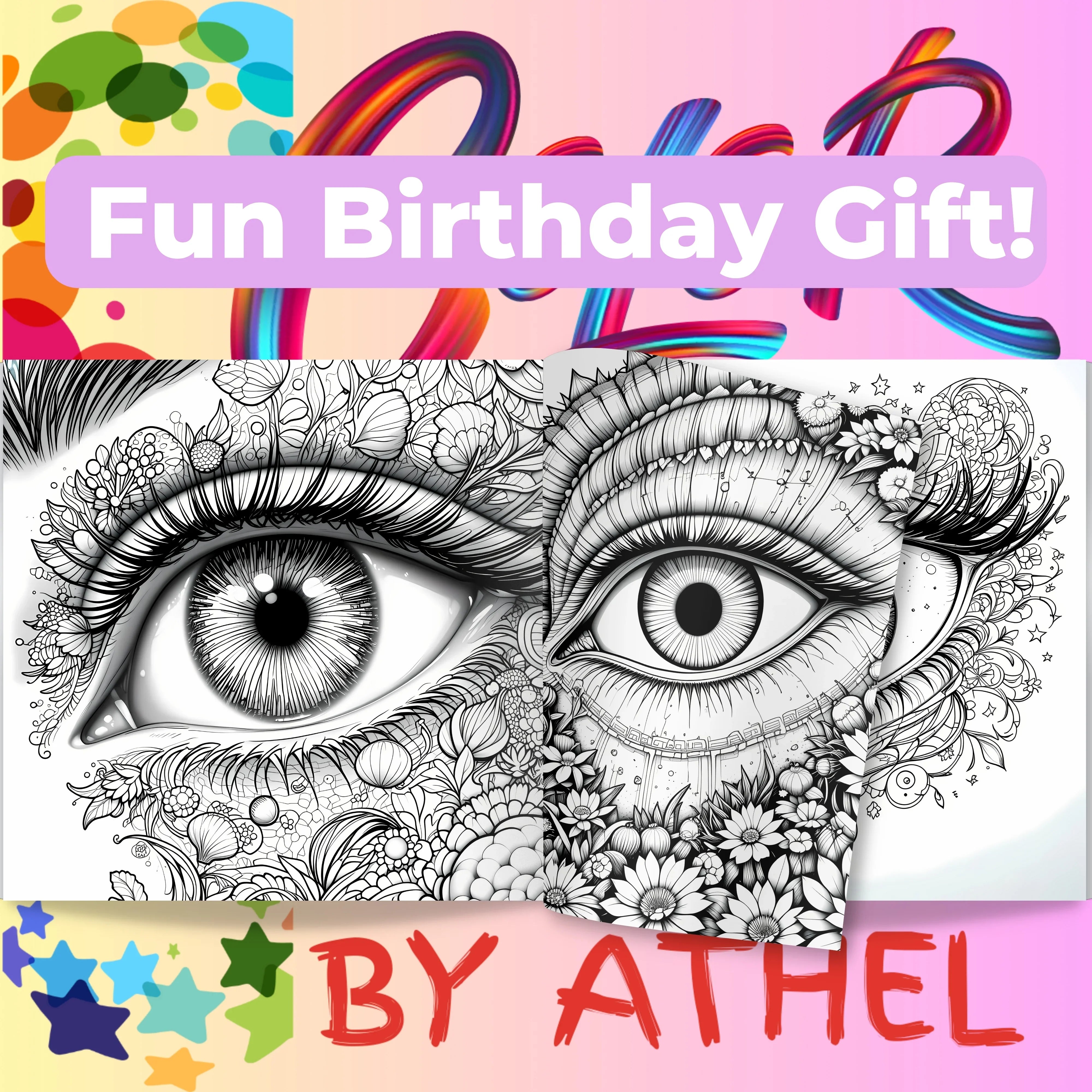Fantasy Eyes Coloring Book Bundle - CraftNest - Digital Crafting and Art