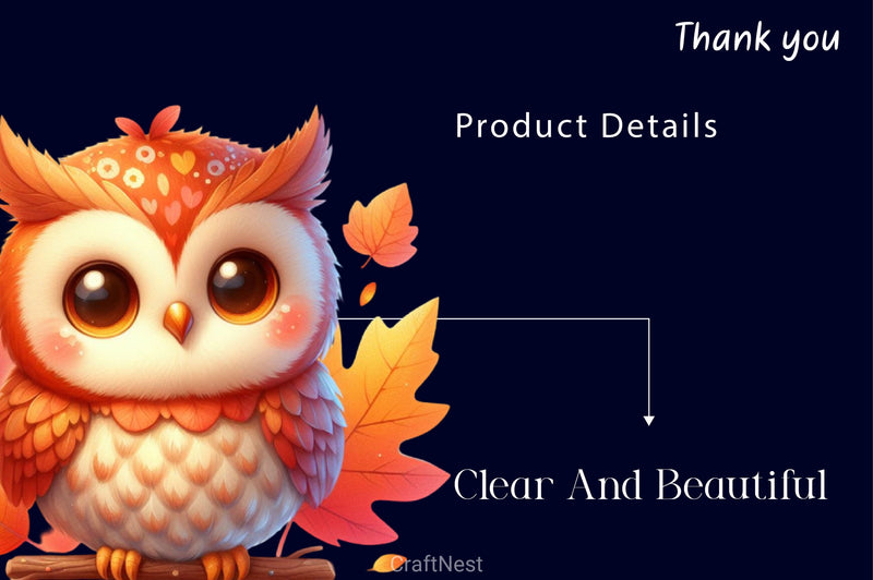 Cute Autumn Owl Clipart Bundle 2 - CraftNest - Digital Crafting and Art