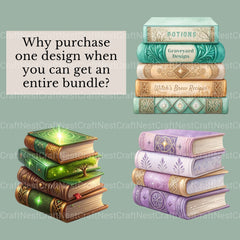 Books Magical Clipart Bundle - CraftNest - Digital Crafting and Art