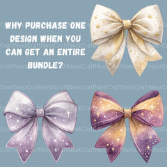 Coquette Bows Clipart Bundle - CraftNest - Digital Crafting and Art