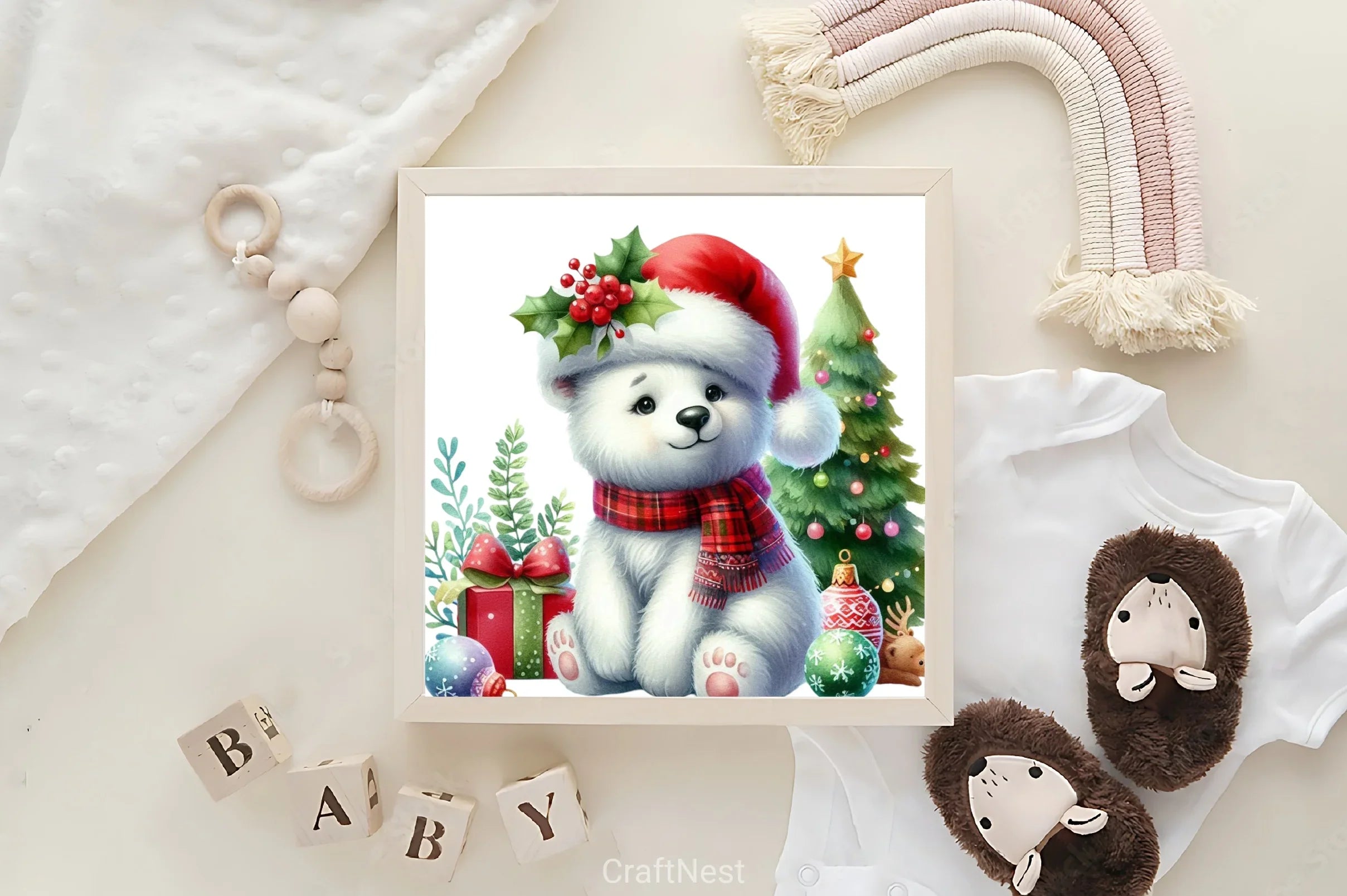 Christmas Polar Bear Clipart Bundle 1 - CraftNest - Digital Crafting and Art