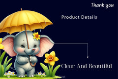 Cute Elephant Under The Rain Clipart Bundle - CraftNest - Digital Crafting and Art