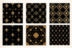 Black And Gold Diamond Digital Paper - CraftNest - Digital Crafting and Art