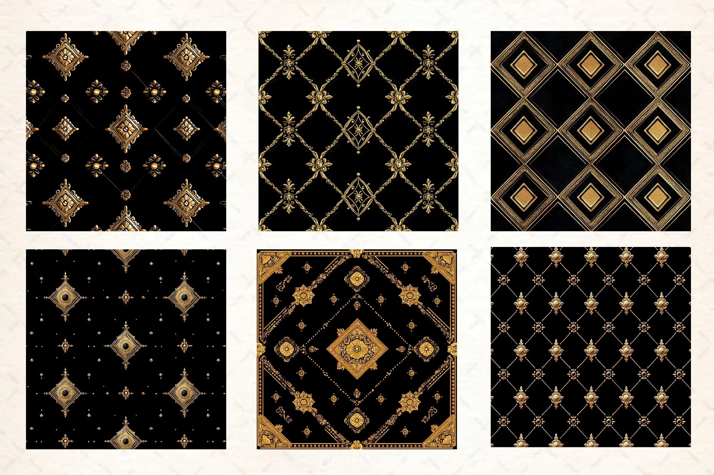 Black And Gold Diamond Digital Paper - CraftNest - Digital Crafting and Art