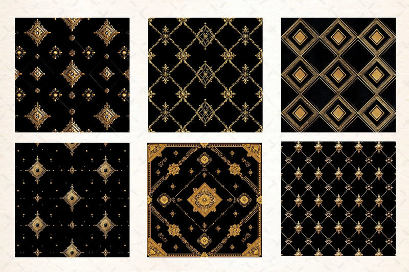 Black And Gold Diamond Digital Paper - CraftNest - Digital Crafting and Art