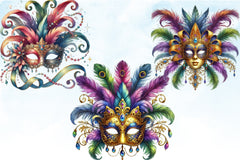 Mardi Gras Mask Clipart Bundle 5 - CraftNest - Digital Crafting and Art