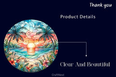Stained Glass Tropical Beach Clipart Bundle - CraftNest - Digital Crafting and Art