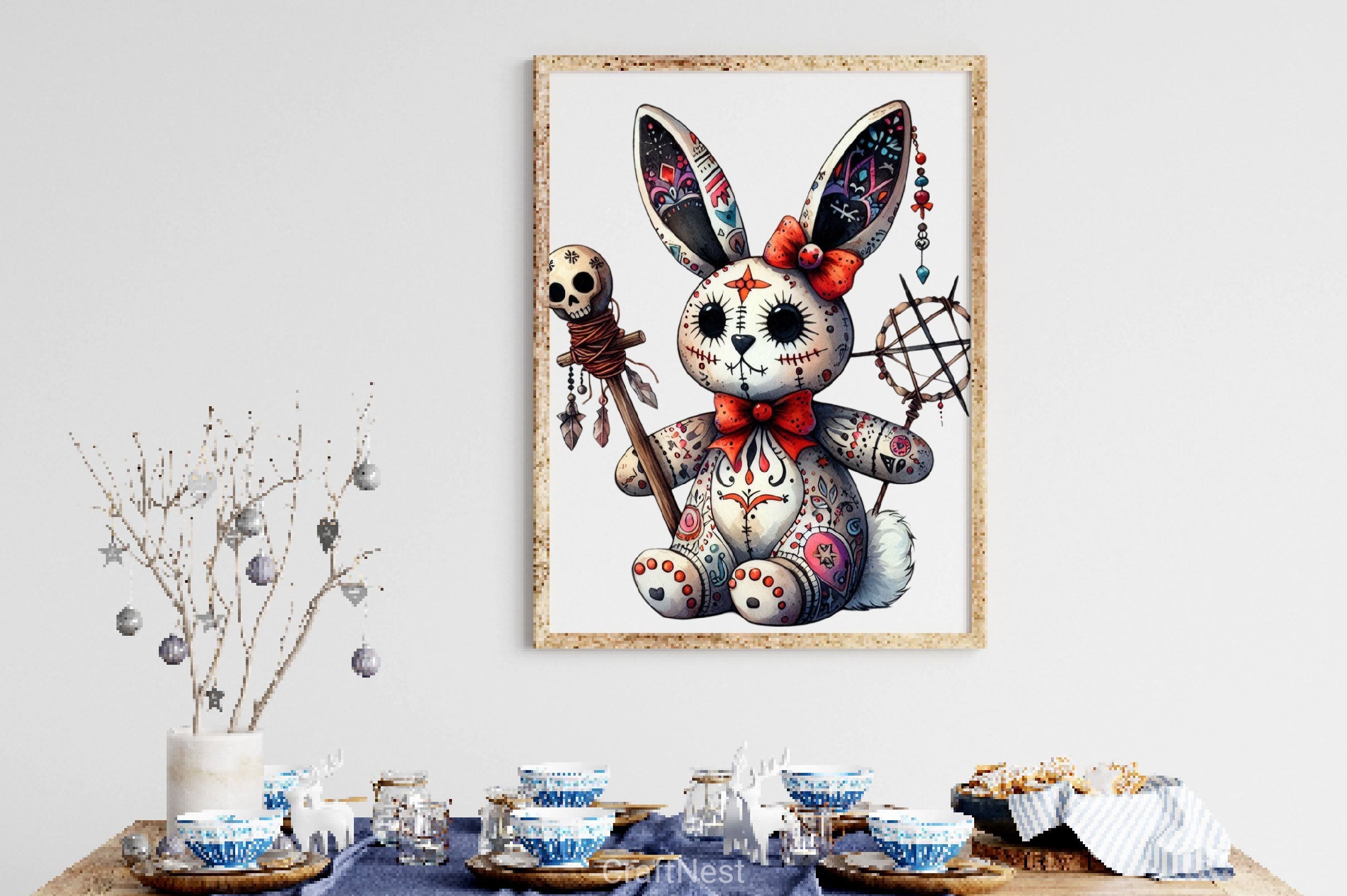 Halloween Voodoo Bunny Doll Clipart Bundle 3 - CraftNest - Digital Crafting and Art
