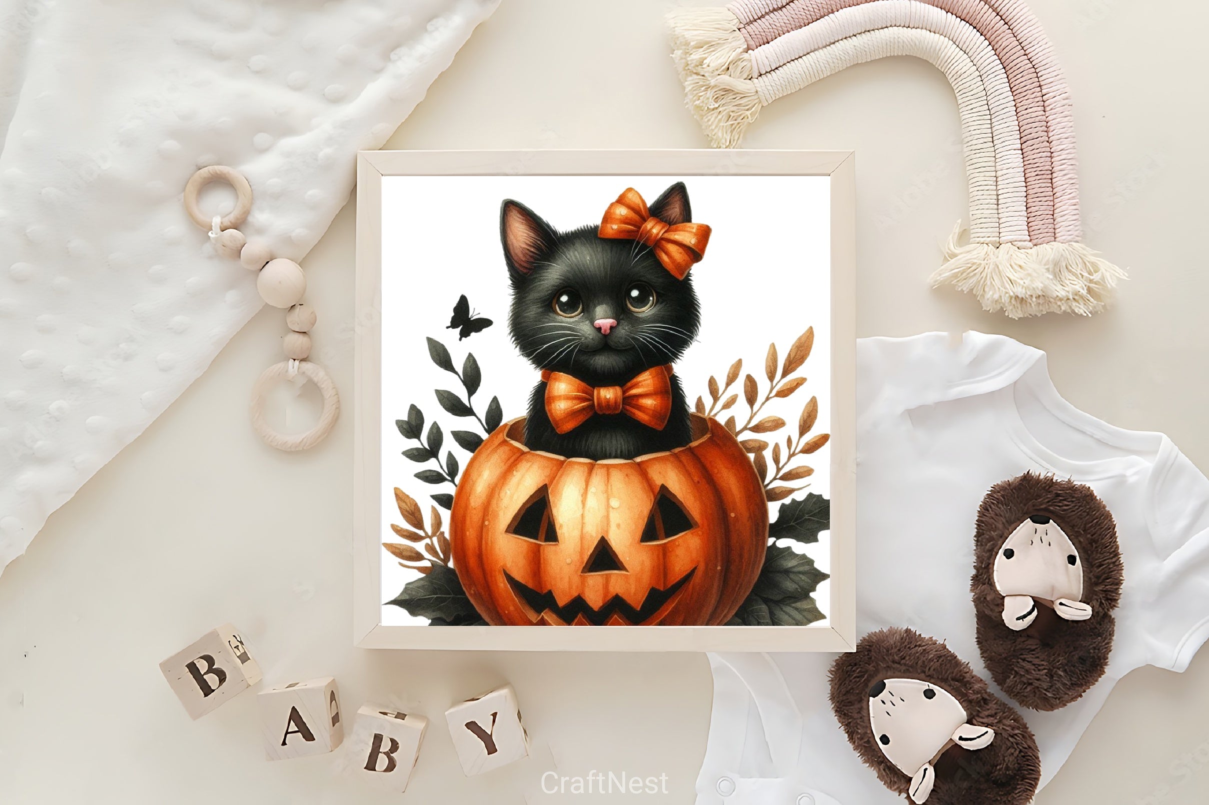 Halloween Cat & Pumpkin Clipart Bundle - CraftNest - Digital Crafting and Art