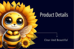 Bee With Sunflower Clipart Bundle - CraftNest - Digital Crafting and Art