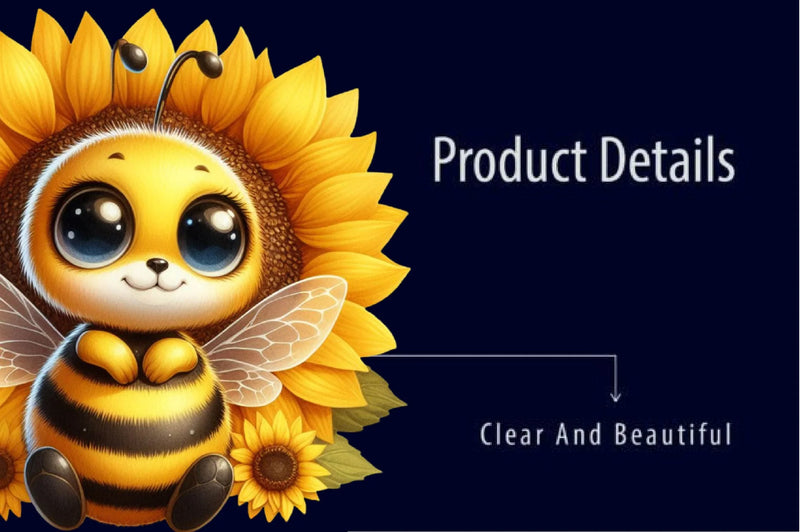 Bee With Sunflower Clipart Bundle - CraftNest - Digital Crafting and Art