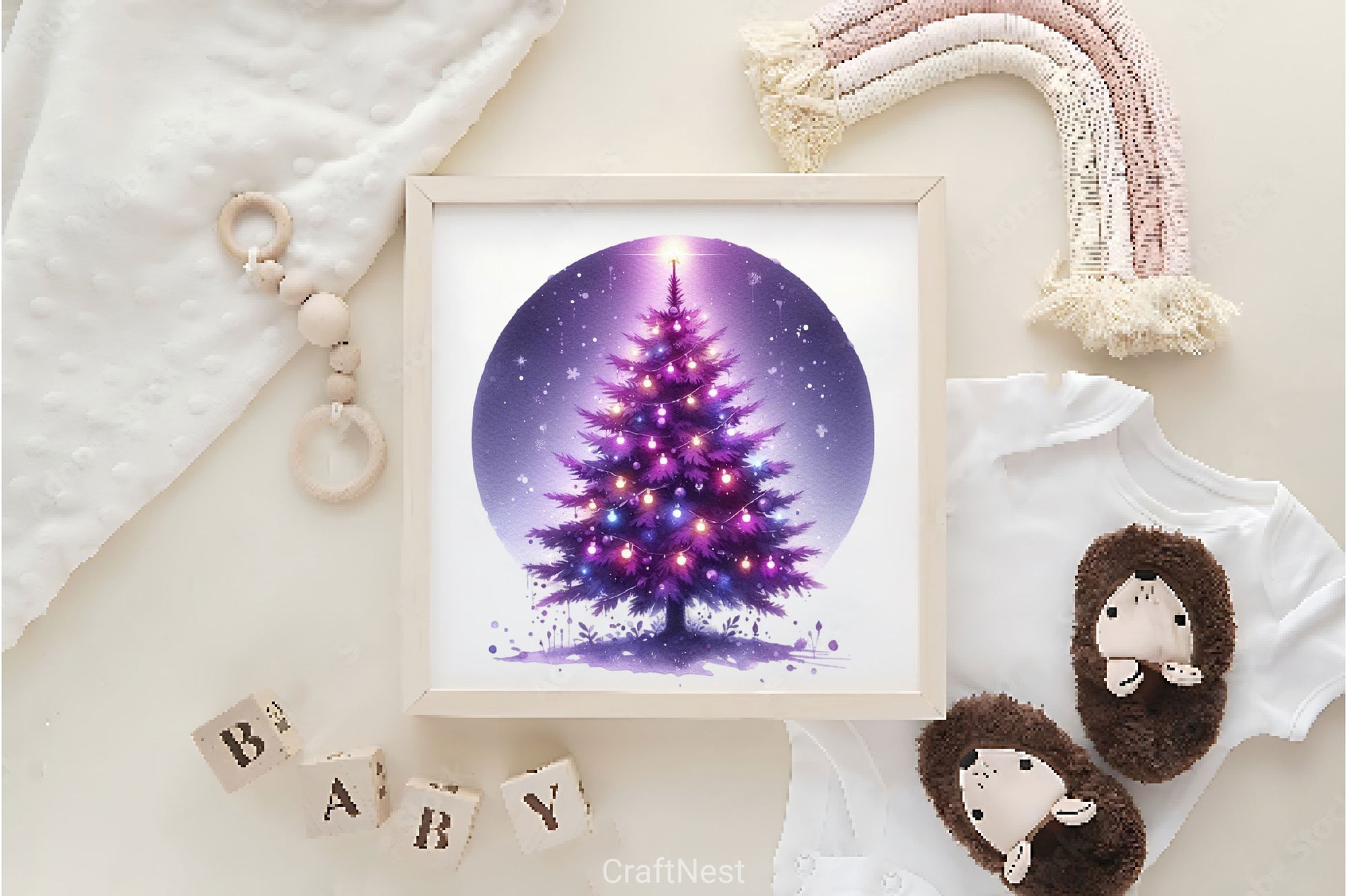 Purple Christmas Tree Clipart Bundle 2 - CraftNest - Digital Crafting and Art