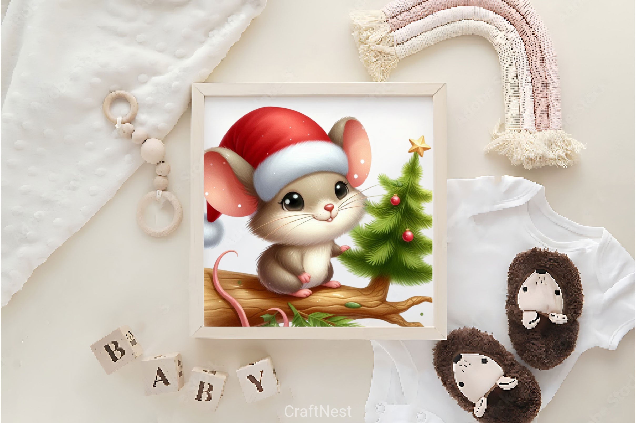 Funny Christmas Mouse Clipart Bundle 2 - CraftNest - Digital Crafting and Art