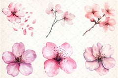 Cherry Blossom Clipart Bundle - CraftNest - Digital Crafting and Art