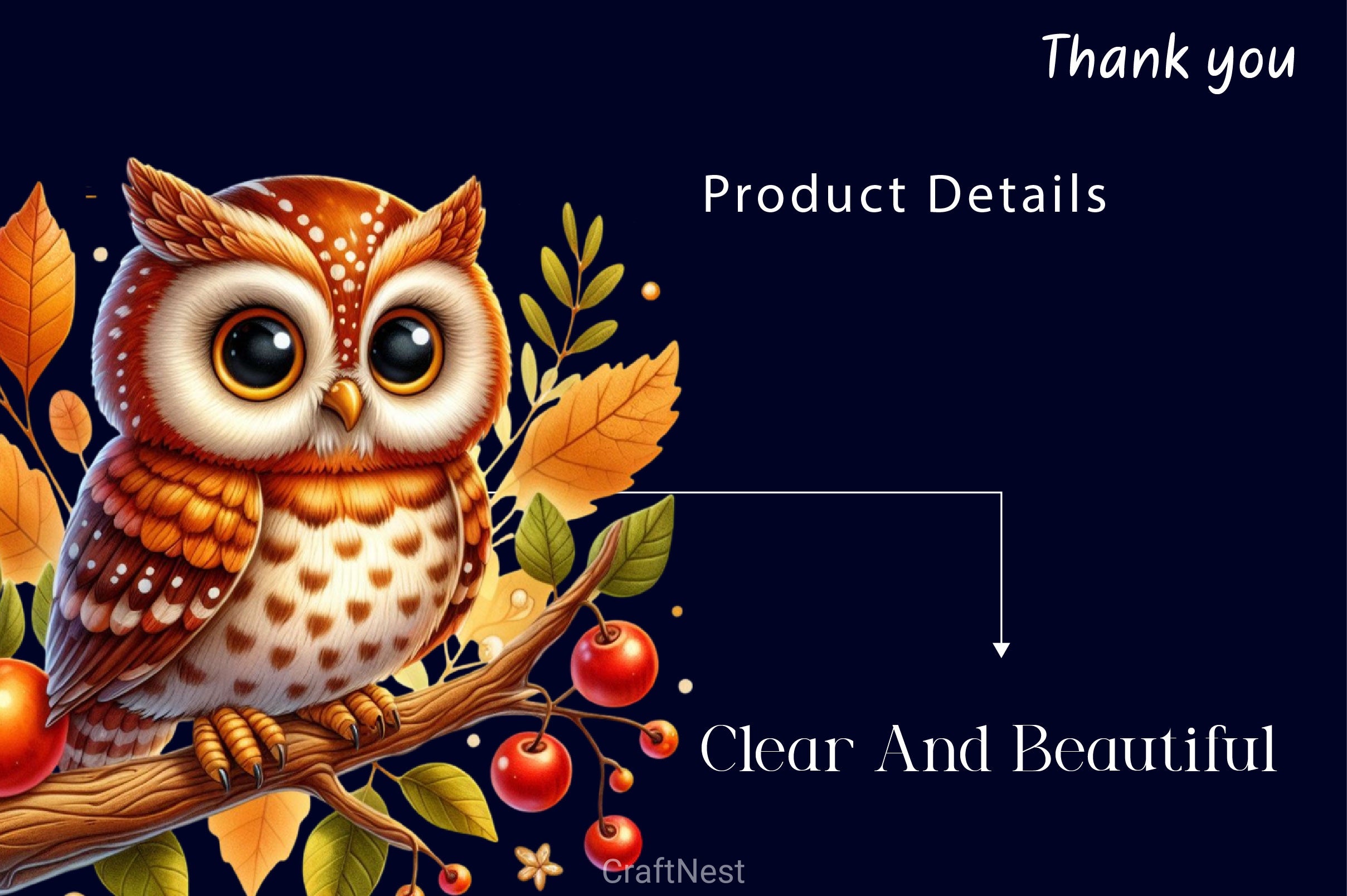 Autumn Cute Owl Clipart Bundle - CraftNest - Digital Crafting and Art